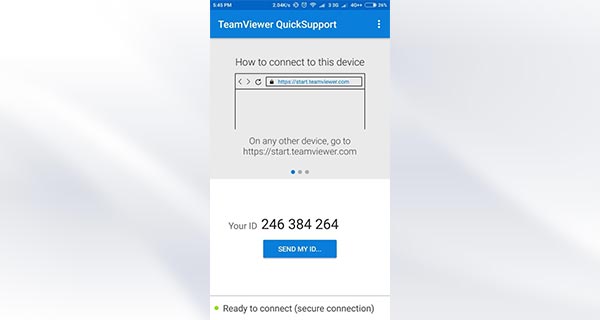 Buka TeamViewer QuickSupport Di HP Target