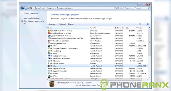Melalui Control Panel Windows 7