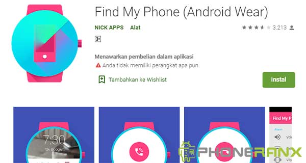 Find my phone Android Wear