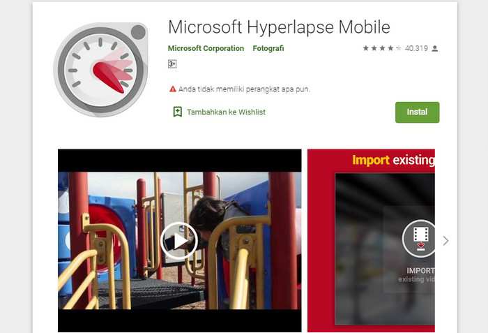 Microsoft Hyperlapse Mobile