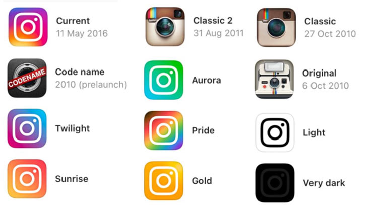 12 Pilihan Ikon Instagram