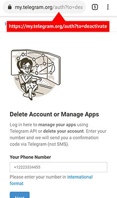 Cara Delete Akun Telegram Permanen